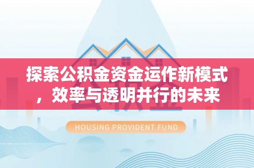 太康探索公积金资金运作新模式，效率与透明并行的未来