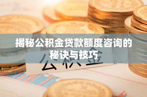 太康揭秘公积金贷款额度咨询的秘诀与技巧