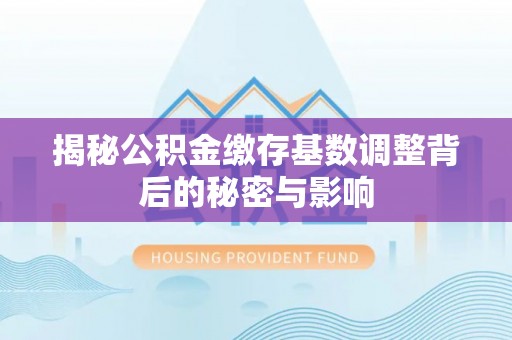 太康揭秘公积金缴存基数调整背后的秘密与影响