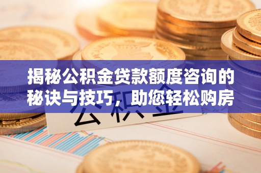 太康揭秘公积金贷款额度咨询的秘诀与技巧，助您轻松购房！