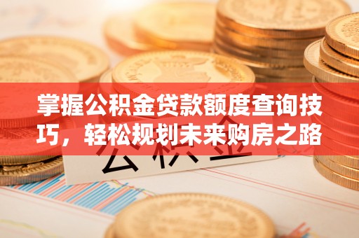 太康掌握公积金贷款额度查询技巧，轻松规划未来购房之路