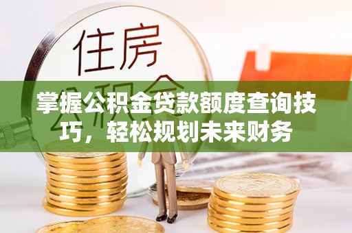 太康掌握公积金贷款额度查询技巧，轻松规划未来财务