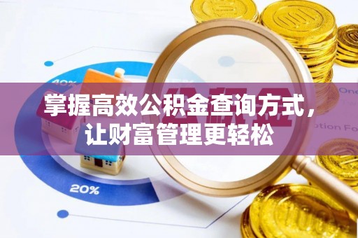 太康掌握高效公积金查询方式，让财富管理更轻松